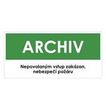 ARCHIV, zelená, plast 1 mm 190x90 mm