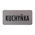 Ceduľka na dvere - Kuchynka, hliníková tabuľka, 160 x 80 mm