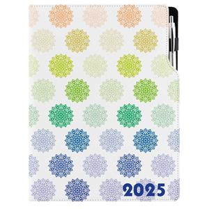 Diár DESIGN denný A4 2025 poľský - Mandala farebná