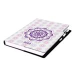 Diár DESIGN denný A4 2025 poľský - Mandala fialová