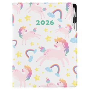 Diár DESIGN denný A4 2026 poľský - Unicorn