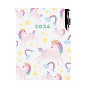 Diár DESIGN denný A5 2024 poľský - Unicorn