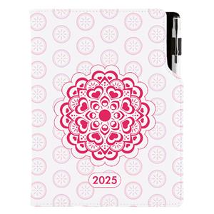 Diár DESIGN denný A5 2025 poľský - Mandala červený