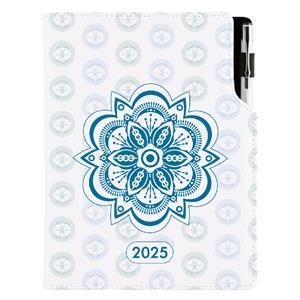 Diár DESIGN denný A5 2025 poľský - Mandala modrý