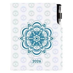 Diár DESIGN denný A5 2026 poľský - Mandala modrý