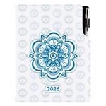 Diár DESIGN denný A5 2026 poľský - Mandala modrý