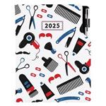 Diár DESIGN denný B6 2025 poľský - KADERNÍCKY Barber