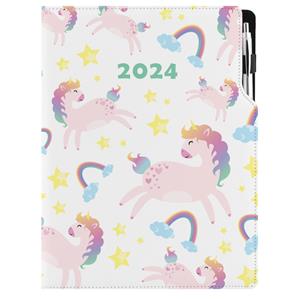 Diár DESIGN týždenný A4 2024 poľský - Unicorn