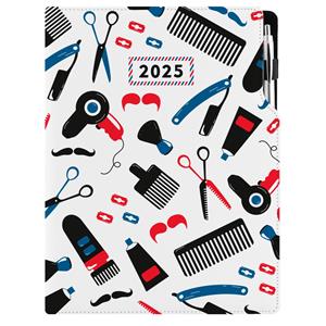 Diár DESIGN týždenný A4 2025 poľský - KADERNÍCKY Barber