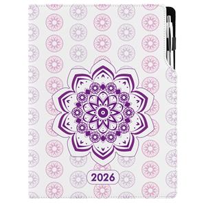 Diár DESIGN týždenný A4 2026 poľský - Mandala fialový