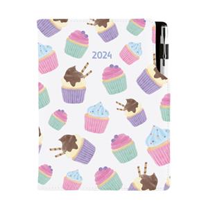 Diár DESIGN týždenný A5 2024 český - Cupcake