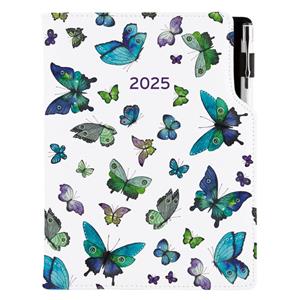 Diár DESIGN týždenný A5 2025 český - Motýle modré