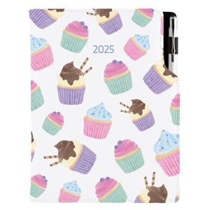 Diár DESIGN týždenný A5 2025 poľský - Cupcake