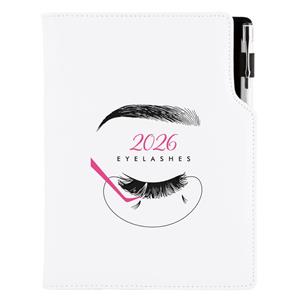 Diár DESIGN týždenný A5 2026 poľský - KOZMETICKÝ Eyelashes