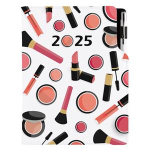 Diár DESIGN týždenný B5 2025 poľský - Make up