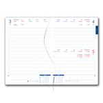 Diár POLY denný A5 2026 český - sivá/červená gumička