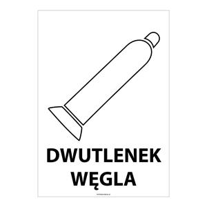 DWUTLENEK WĘGLA, naklejka 148x210 mm