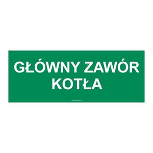 GŁÓWNY ZAWÓR KOTŁA, płyta PVC 1 mm 210x80 mm