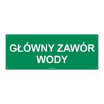 GŁÓWNY ZAWÓR WODY, płyta PVC 2 mm z dziurkami, 210x80 mm