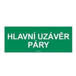 HLAVNÍ UZÁVĚR PÁRY, plast 2 mm, 210x80 mm