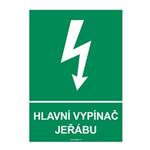 HLAVNÍ VYPÍNAČ JEŘÁBU, plast 2 mm, A4