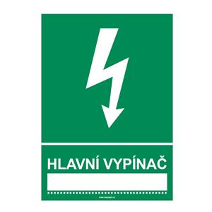 HLAVNÍ VYPÍNAČ ……………….., plast 1 mm, A5