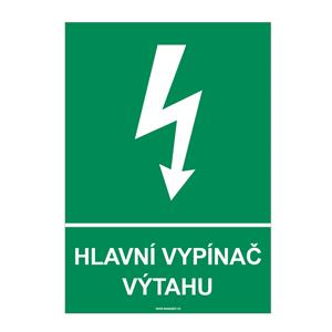 HLAVNÍ VYPÍNAČ VÝTAHU, plast 1 mm, A4