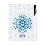 Diár DESIGN denný A5 2024 poľský - Mandala modrý