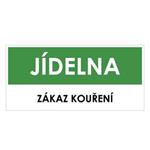 JÍDELNA, zelená, plast 1 mm 190x90 mm