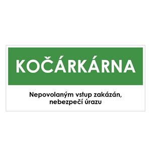 KOČÁRKÁRNA, zelená, plast 1 mm 190x90 mm