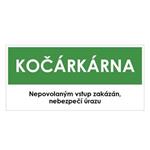 KOČÁRKÁRNA, zelená, plast 2 mm 190x90 mm