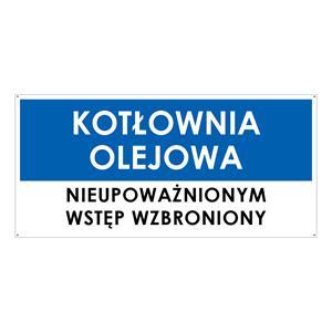 KOTŁOWNIA OLEJOWA, niebieski - płyta PVC 2 mm z dziurkami 190x90mm