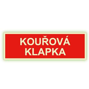 Kouřová klapka - fotoluminiscenční tabulka, plast 1 mm 150x50 mm