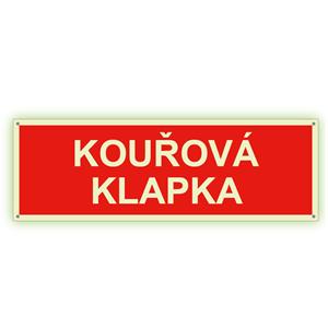 Kouřová klapka - fotoluminiscenční tabulka s dírkami, plast 2 mm 150x50 mm