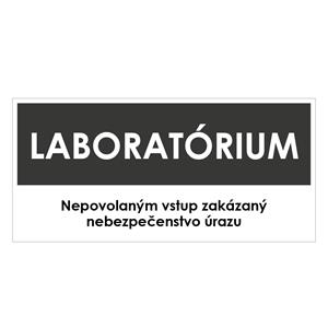 Laboratórium, šedá, samolepka 190x90mm