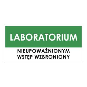 LABORATORIUM, zielony - naklejka 190x90 mm