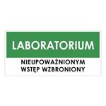 LABORATORIUM, zielony - płyta PVC 1 mm 190x90 mm