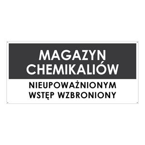 MAGAZYN CHEMIKALIÓW, szary - płyta PVC 2 mm z dziurkami 190x90 mm