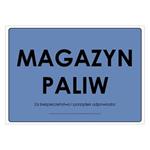 MAGAZYN PALIW, płyta PVC 1 mm, 297x210 mm