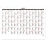 Nástenný kalendár 2025 - Plánovací ročná mapa A1 bezobrázková