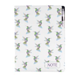 Notes DESIGN A4 bodkovaný - Kolibrík