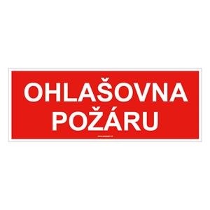 Ohlašovna požáru - bezpečnostní tabulka, plast 2 mm 210x80 mm