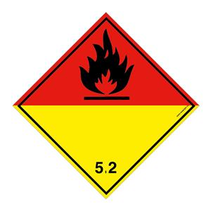 ORGANICKÉ PEROXIDY Č.5.2, Samolepka 100x100 mm