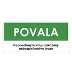 Povala, zelená, samolepka 190x90mm