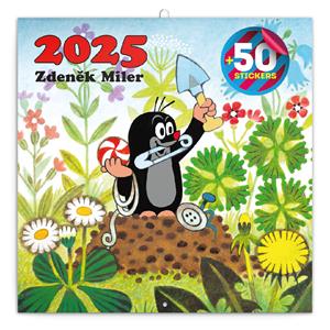 Poznámkový kalendár 2025 Krtko - s 50 samolepkami