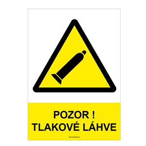 POZOR! TLAKOVÉ LÁHVE, plast 1 mm, A5