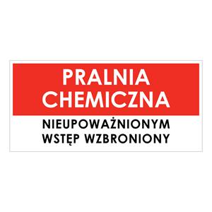 PRALNIA CHEMICZNA, płyta PVC 1 mm 190x90 mm