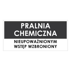 PRALNIA CHEMICZNA, szary - płyta PVC 1 mm 190x90 mm