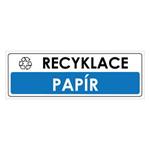 RECYKLACE - PAPÍR, Samolepka 290x100 mm