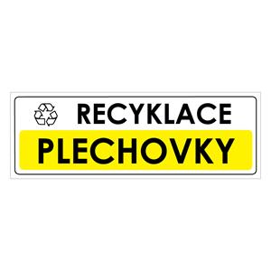 RECYKLACE - PLECHOVKY, plast 2 mm, 290x100 mm